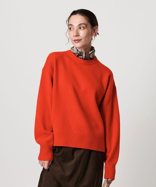 BEAUTY&YOUTH UNITED ARROWS（ビューティーアンドユースユナイテッドアローズ）の「ウールカシミヤ アクア クルーネックニット（ニット/セーター・レディース・ダークグレー/ベージュ/オレンジ/ピンク/オフホワイト・FREE）」の11枚目の写真