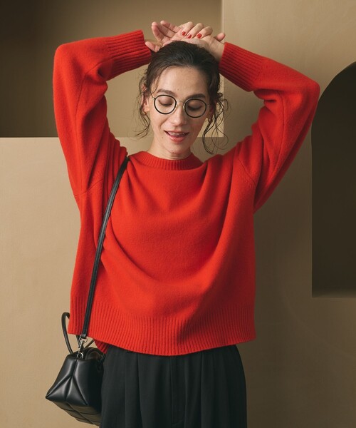 BEAUTY&YOUTH UNITED ARROWS（ビューティーアンドユースユナイテッドアローズ）の「ウールカシミヤ アクア クルーネックニット（ニット/セーター・レディース・ダークグレー/ベージュ/オレンジ/ピンク/オフホワイト・FREE）」の21枚目の写真