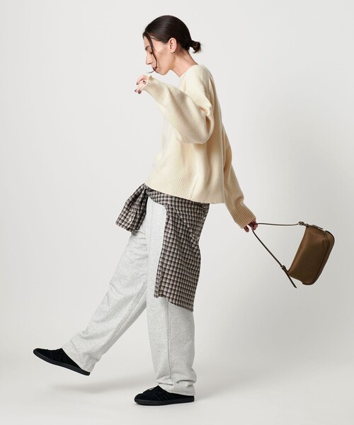 ウールカシミヤ アクア クルーネックニット（ニット/セーター