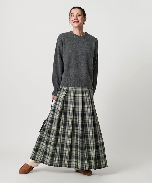 ウールカシミヤ アクア クルーネックニット（ニット/セーター