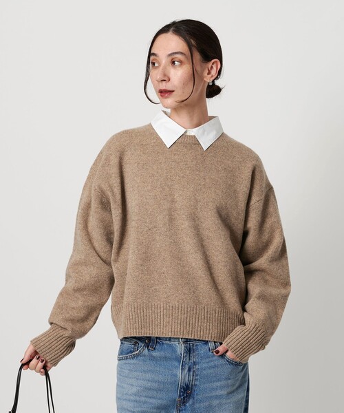 セール】ウールカシミヤ アクア クルーネックニット（ニット/セーター
