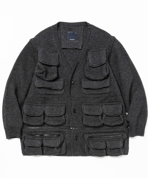 meanswhile(ミーンズワイル)の「Detachable Knit Luggage JKT(ベスト・メンズ・ブラック・3(L))」の1枚目の写真
