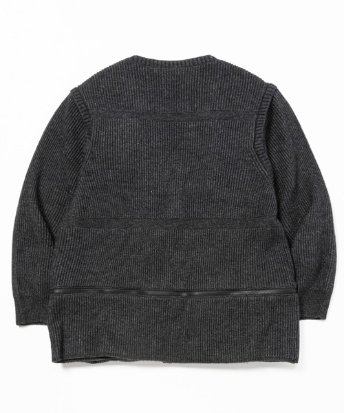 meanswhile(ミーンズワイル)の「Detachable Knit Luggage JKT(ベスト・メンズ・ブラック・3(L))」の2枚目の写真