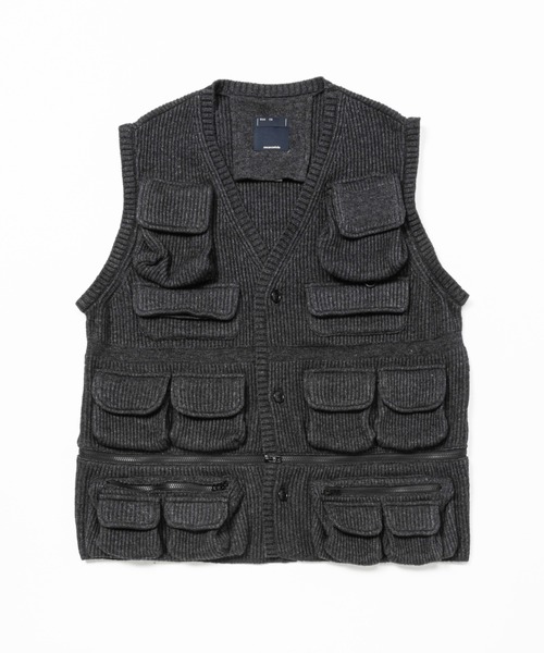 meanswhile(ミーンズワイル)の「Detachable Knit Luggage JKT(ベスト・メンズ・ブラック・3(L))」の3枚目の写真