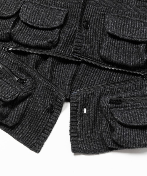 meanswhile(ミーンズワイル)の「Detachable Knit Luggage JKT(ベスト・メンズ・ブラック・3(L))」の8枚目の写真