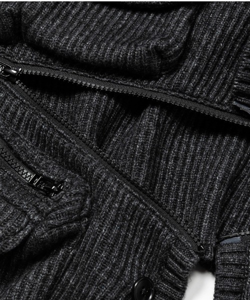 meanswhile(ミーンズワイル)の「Detachable Knit Luggage JKT(ベスト・メンズ・ブラック・3(L))」の9枚目の写真