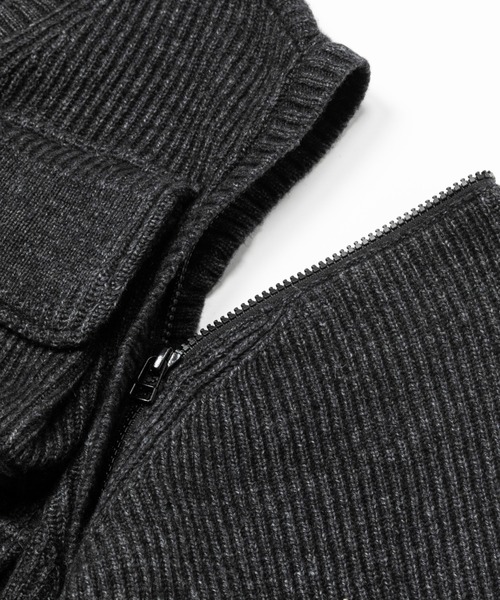 meanswhile(ミーンズワイル)の「Detachable Knit Luggage JKT(ベスト・メンズ・ブラック・3(L))」の10枚目の写真