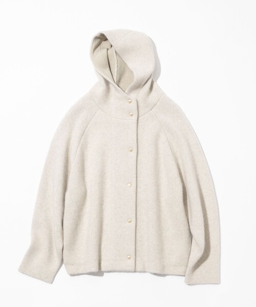 ラクーンブレンドダブルフェイス ニット フーディー（カーディガン