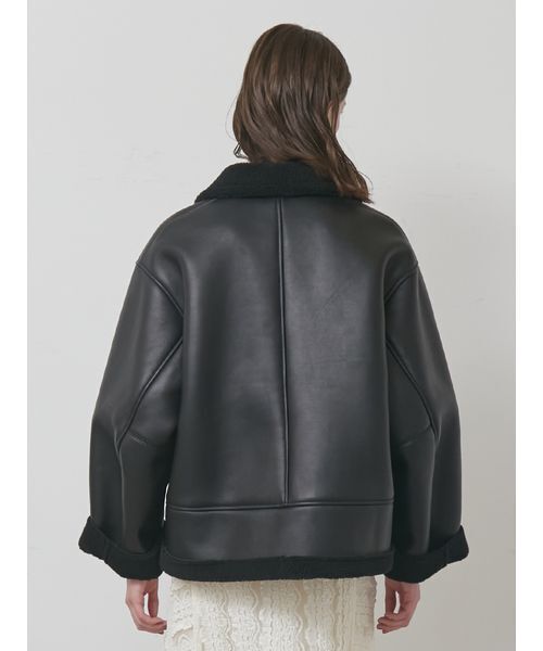 セール】ラムレザーフライトジャケット（モッズコート）｜styling