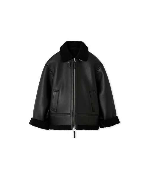 セール】ラムレザーフライトジャケット（モッズコート）｜styling