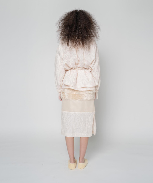 muller of yoshiokubo（ミュラーオブヨシオクボ）の「muller of yoshiokubo ミュラーオブヨシオクボ / GRASS LINE SKIRT グラスラインスカート / MLF25404（スカート・レディース・アイボリー/ブラック・36/38）」の5枚目の写真