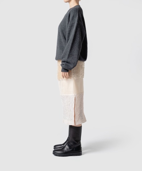 muller of yoshiokubo（ミュラーオブヨシオクボ）の「muller of yoshiokubo ミュラーオブヨシオクボ / GRASS LINE SKIRT グラスラインスカート / MLF25404（スカート・レディース・アイボリー/ブラック・36/38）」の10枚目の写真