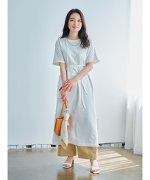 セール】ブラウジングニットドッキングワンピース 【低身長