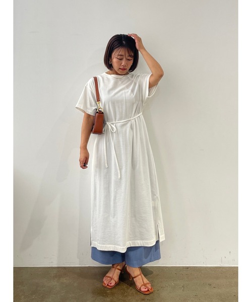 COHINA（コヒナ）の「ライトスウェットTワンピース 【低身長・小柄女性】（ワンピース・レディース・ホワイト・REGULAR/SHORT）」の16枚目の写真