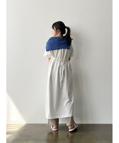 COHINA（コヒナ）の「ライトスウェットTワンピース 【低身長・小柄女性】（ワンピース・レディース・ホワイト・REGULAR/SHORT）」の3枚目の写真