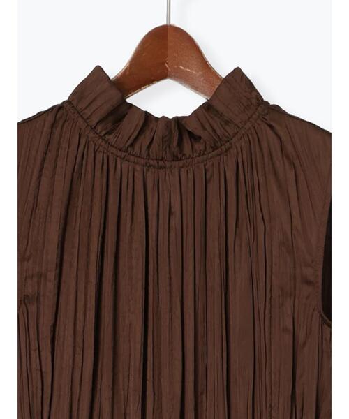 Te chichi（テチチ）の「【Atelier plier】ワッシャープリーツオールインワン《2025Autumn catalog item》（ワンピース・レディース・ブラウン・F）」の5枚目の写真