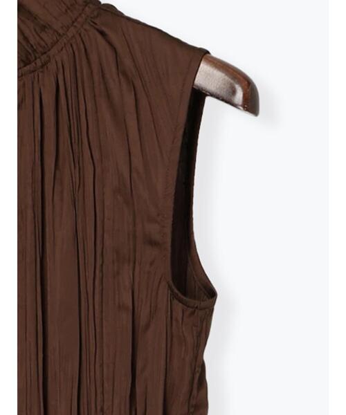 Te chichi（テチチ）の「【Atelier plier】ワッシャープリーツオールインワン《2025Autumn catalog item》（ワンピース・レディース・ブラウン・F）」の6枚目の写真