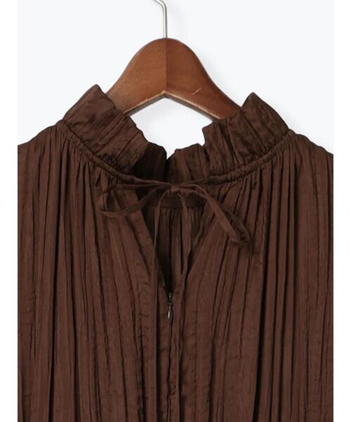 Te chichi（テチチ）の「【Atelier plier】ワッシャープリーツオールインワン《2025Autumn catalog item》（ワンピース・レディース・ブラウン・F）」の8枚目の写真