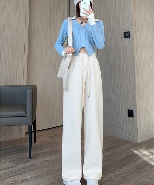 Beststore（ベストストア）の「コーデュロイパンツ　 春秋冬  ワイドパンツ（その他パンツ・レディース・ブラック/オフホワイト/グレー・M/L/XL）」の19枚目の写真