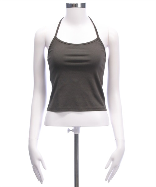 clear（クリア）の「ホルターキャミ付きチェックカットチュールトップス［韓国ファッション ガーリー］（Tシャツ/カットソー・レディース・ブラック/ブラウン・F）」の16枚目の写真