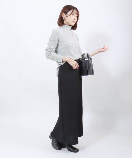 HANES(ヘインズ)の「Hanes(ヘインズ)ワッフルタートルネックロングスリーブTシャツ/パックT レディース(Tシャツ/カットソー・レディース・アイボリー/ネイビー/グレー・FREE)」の22枚目の写真