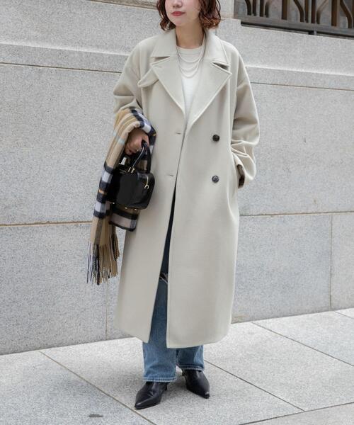 URBAN RESEARCH（アーバンリサーチ）の「スーパー140ウールチェスターコート（チェスターコート・レディース・ブラック/ライトベージュ/グリーン系その他・38/36）」の5枚目の写真