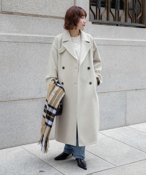 URBAN RESEARCH（アーバンリサーチ）の「スーパー140ウールチェスターコート（チェスターコート・レディース・ブラック/ライトベージュ/グリーン系その他・38/36）」の6枚目の写真