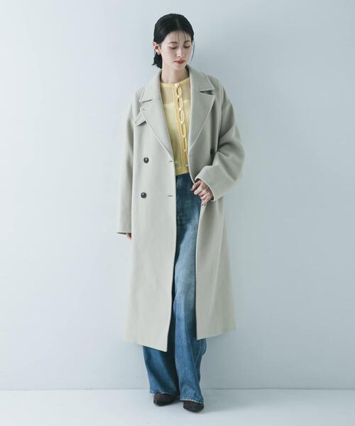 URBAN RESEARCH（アーバンリサーチ）の「スーパー140ウールチェスターコート（チェスターコート・レディース・ブラック/ライトベージュ/グリーン系その他・38/36）」の17枚目の写真