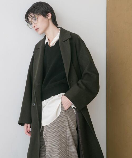 URBAN RESEARCH（アーバンリサーチ）の「スーパー140ウールチェスターコート（チェスターコート・レディース・ブラック/ライトベージュ/グリーン系その他・38/36）」の20枚目の写真