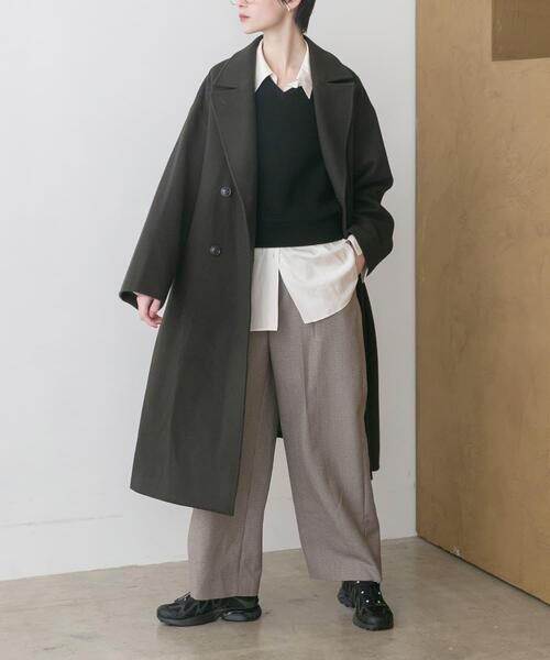 URBAN RESEARCH（アーバンリサーチ）の「スーパー140ウールチェスターコート（チェスターコート・レディース・ブラック/ライトベージュ/グリーン系その他・38/36）」の21枚目の写真