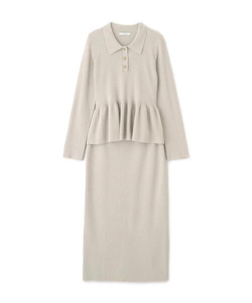 PROPORTION BODY DRESSING（プロポーションボディドレッシング）の「【青島心さん着用】ポロペプラムＳＥＴＵＰ / 1215240004（ワンピース・レディース・ネイビー/ピンク/オフホワイト・P/S/MEDIUM）」の4枚目の写真