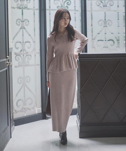 PROPORTION BODY DRESSING（プロポーションボディドレッシング）の「【青島心さん着用】ポロペプラムＳＥＴＵＰ / 1215240004（ワンピース・レディース・ネイビー/ピンク/オフホワイト・P/S/MEDIUM）」の11枚目の写真