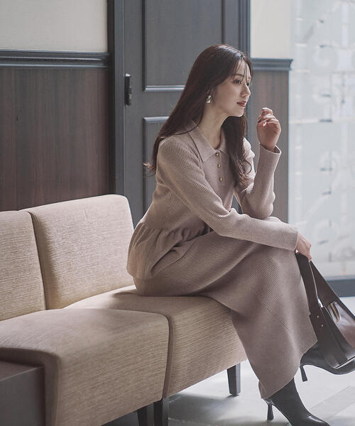 PROPORTION BODY DRESSING（プロポーションボディドレッシング）の「【青島心さん着用】ポロペプラムＳＥＴＵＰ / 1215240004（ワンピース・レディース・ネイビー/ピンク/オフホワイト・P/S/MEDIUM）」の12枚目の写真