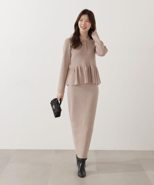 PROPORTION BODY DRESSING（プロポーションボディドレッシング）の「【青島心さん着用】ポロペプラムＳＥＴＵＰ / 1215240004（ワンピース・レディース・ネイビー/ピンク/オフホワイト・P/S/MEDIUM）」の14枚目の写真