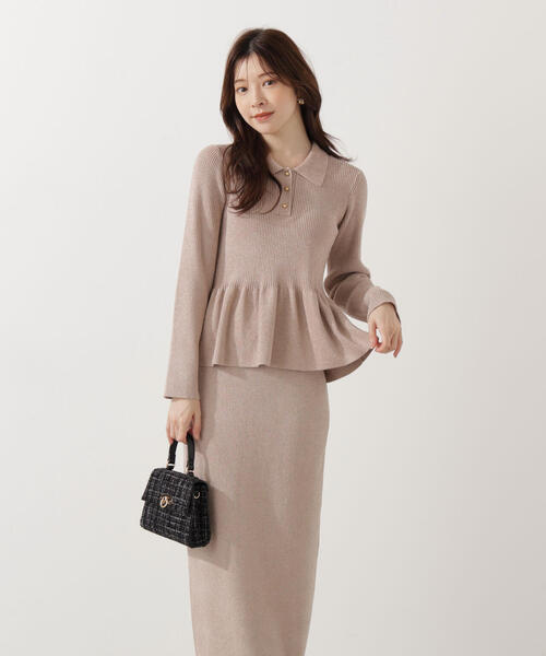 PROPORTION BODY DRESSING（プロポーションボディドレッシング）の「【青島心さん着用】ポロペプラムＳＥＴＵＰ / 1215240004（ワンピース・レディース・ネイビー/ピンク/オフホワイト・P/S/MEDIUM）」の18枚目の写真