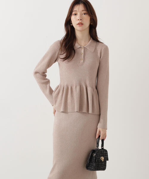 PROPORTION BODY DRESSING（プロポーションボディドレッシング）の「【青島心さん着用】ポロペプラムＳＥＴＵＰ / 1215240004（ワンピース・レディース・ネイビー/ピンク/オフホワイト・P/S/MEDIUM）」の19枚目の写真