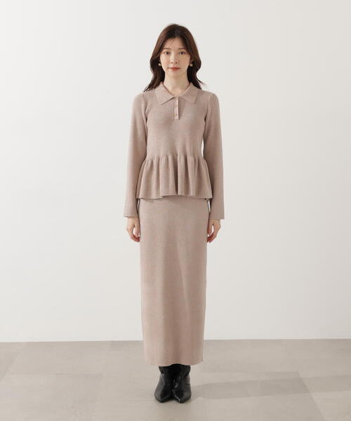 PROPORTION BODY DRESSING（プロポーションボディドレッシング）の「【青島心さん着用】ポロペプラムＳＥＴＵＰ / 1215240004（ワンピース・レディース・ネイビー/ピンク/オフホワイト・P/S/MEDIUM）」の20枚目の写真