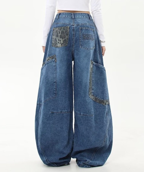 SPIGA(スピーガ)の「デニムルーズワイドパンツ(デニムパンツ・レディース・ブラック/ブルー・X-LARGE/LARGE/MEDIUM)」の10枚目の写真