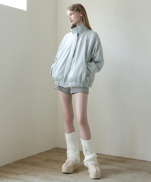 Seemi. byNICECLAUP（ シーミーバイナイスクラップ）の「【Seemi.】ニットレッグウォーマー（レッグウォーマー・レディース・ピンクベージュ/ブラック/オフホワイト・FREE）」の7枚目の写真