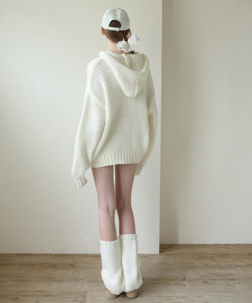 Seemi. byNICECLAUP（ シーミーバイナイスクラップ）の「【Seemi.】ニットレッグウォーマー（レッグウォーマー・レディース・ピンクベージュ/ブラック/オフホワイト・FREE）」の19枚目の写真