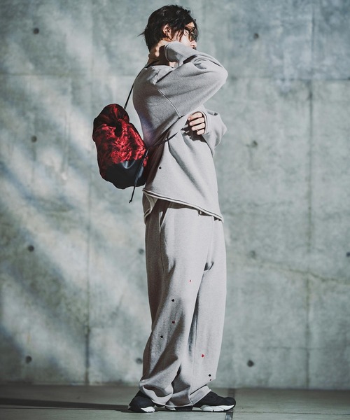 GLIMCLAP(グリムクラップ)の「mp14137-Card Stitch Emblem Sweat pants スウェットパンツ(192-034-gla-cf)(スウェットパンツ・メンズ・ブラック/オフホワイト/ミックスグレー/ブラウン系その他・S/M/L)」の10枚目の写真