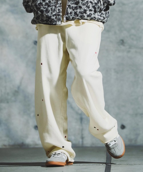 GLIMCLAP(グリムクラップ)の「mp14137-Card Stitch Emblem Sweat pants スウェットパンツ(192-034-gla-cf)(スウェットパンツ・メンズ・ブラック/オフホワイト/ミックスグレー/ブラウン系その他・S/M/L)」の12枚目の写真