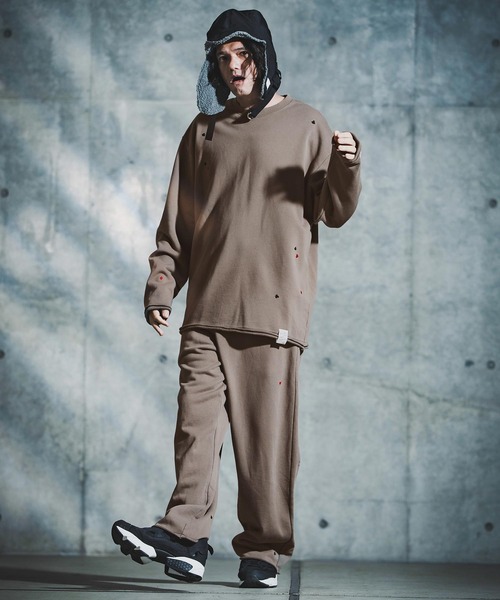 GLIMCLAP(グリムクラップ)の「mp14137-Card Stitch Emblem Sweat pants スウェットパンツ(192-034-gla-cf)(スウェットパンツ・メンズ・ブラック/オフホワイト/ミックスグレー/ブラウン系その他・S/M/L)」の22枚目の写真