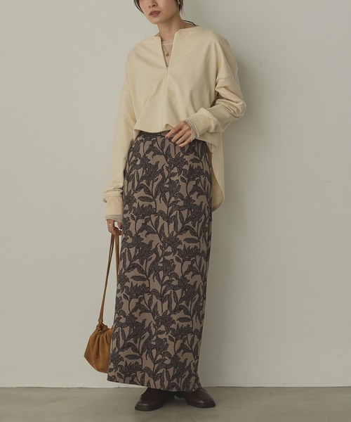 hunch（ハンチ）の「【WEB限定/別注】2WAY ハーフジップスウェット（スウェット・レディース・ブラック/カーキ/ネイビー/ライトベージュ・FREE）」の20枚目の写真