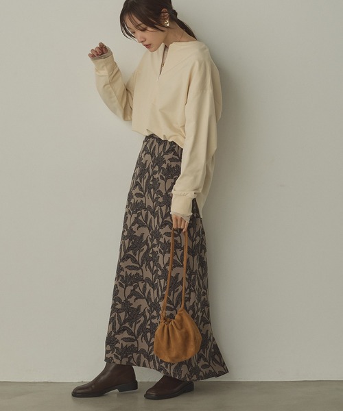 hunch（ハンチ）の「【WEB限定/別注】2WAY ハーフジップスウェット（スウェット・レディース・ブラック/カーキ/ネイビー/ライトベージュ・FREE）」の19枚目の写真