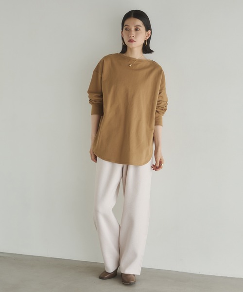 hunch（ハンチ）の「【WEB限定/別注】2WAY ハーフジップスウェット（スウェット・レディース・ブラック/カーキ/ネイビー/ライトベージュ・FREE）」の15枚目の写真