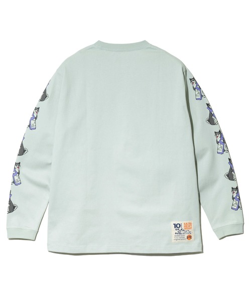 go slow caravan（ゴースローキャラバン）の「超ヘビーUSA/C 柴犬と晩酌 ロングスリーブTEE（Tシャツ/カットソー・メンズ・ホワイト/ミント・LARGE/MEDIUM/SMALL/X-LARGE）」の10枚目の写真