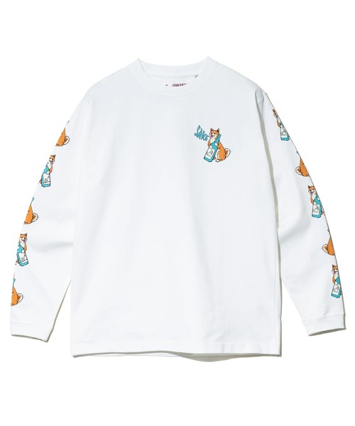 go slow caravan（ゴースローキャラバン）の「超ヘビーUSA/C 柴犬と晩酌 ロングスリーブTEE（Tシャツ/カットソー・メンズ・ホワイト/ミント・LARGE/MEDIUM/SMALL/X-LARGE）」の12枚目の写真