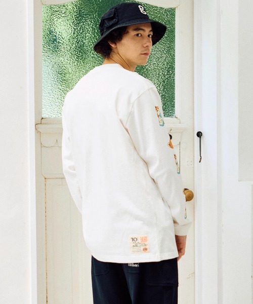 go slow caravan（ゴースローキャラバン）の「超ヘビーUSA/C 柴犬と晩酌 ロングスリーブTEE（Tシャツ/カットソー・メンズ・ホワイト/ミント・LARGE/MEDIUM/SMALL/X-LARGE）」の18枚目の写真
