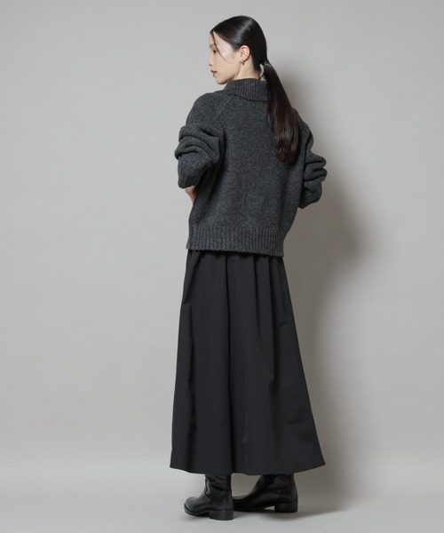 NANO universe（ナノユニバース）の「ハーフジップニットプルオーバー（ニット/セーター・レディース・ライトベージュ/ダークグレー/ブラウン・FREE）」の17枚目の写真